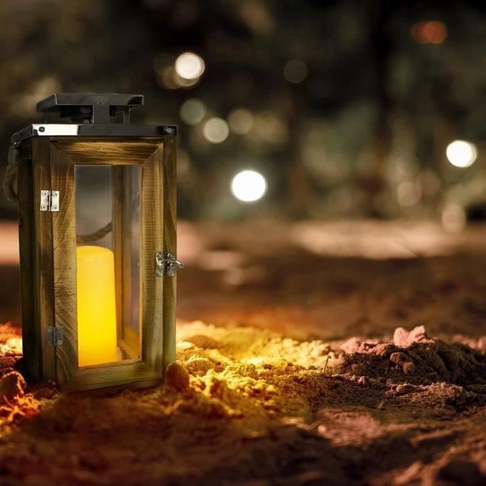 Lanterna solare - LUMISKY - OAKY - Effetto candela - LED bianco caldo
