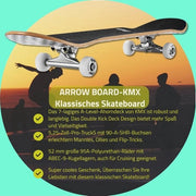 Tavolo da Skate Mini Cruiser Classico - 22" e 27" Progettato per Attività Outdoor e Viaggi di Lavoro e Ritorno Casa Tavolo da Skate Penny Cruiser Board 

Specifica tecnica: 
- Lunghezza: 22" e 27"
- Modello: KMX Classic Mini