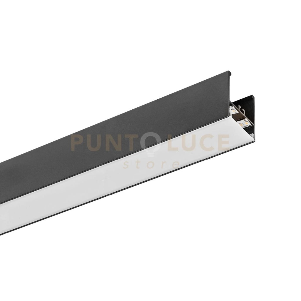BRASILIA 2MT - SISTEMA MODULARE SEZIONABILE SOFFITTO/PARETE/SOSPENSIONE  MT2 NERO OPACO