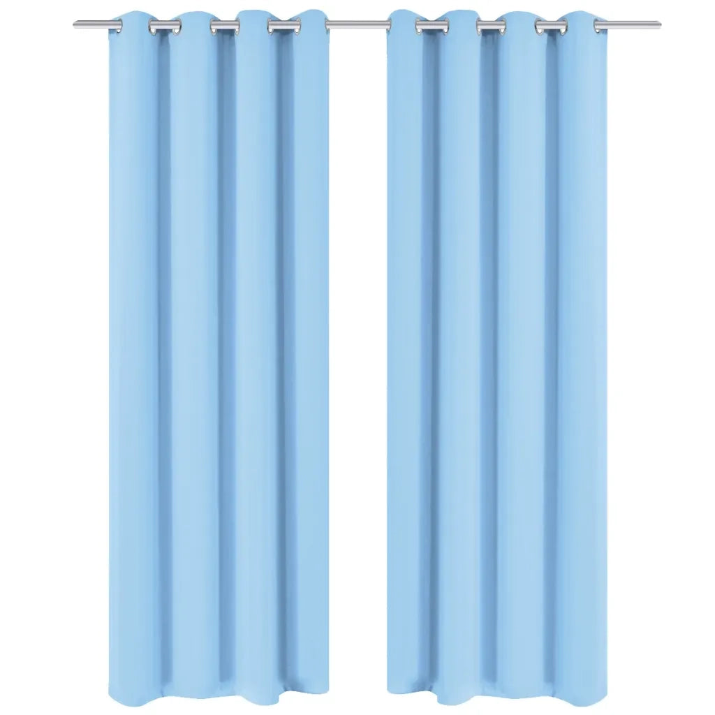 Tenda Oscurante con Occhielli in Metallo 270x245 cm Turchese
