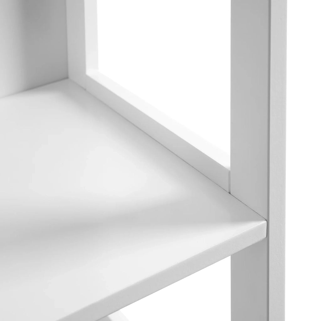 Mobiletto da bagno mobiletto alto con 2 cassetti e 3 ripiani aperti 30 x 30 x 141,5 cm per bagno soggiorno cucina bianco 12_0006521