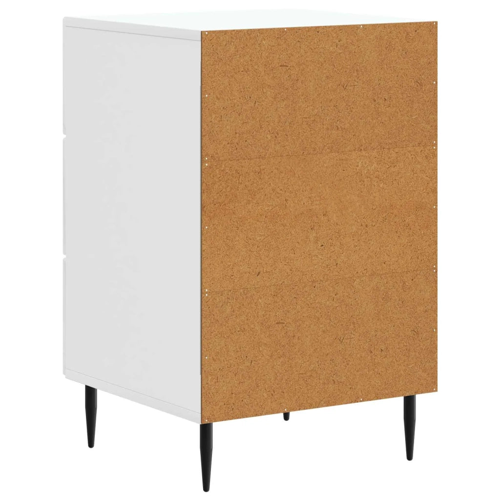Armadio da Notte con cassetto Bianco Lucido 43 x 41 x 66,5 cm 894789