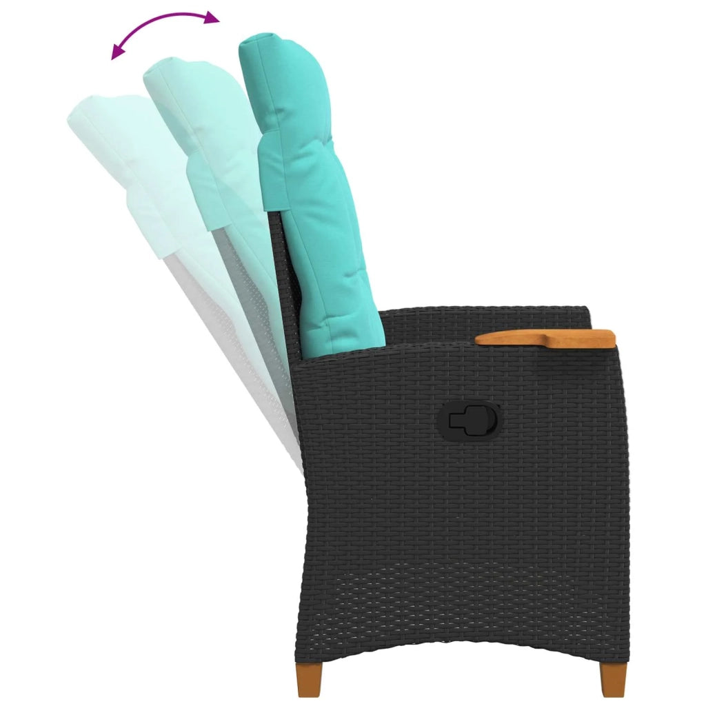 Divano Sedia-Poltrona reclinabile con tavolino polyrattan 271487