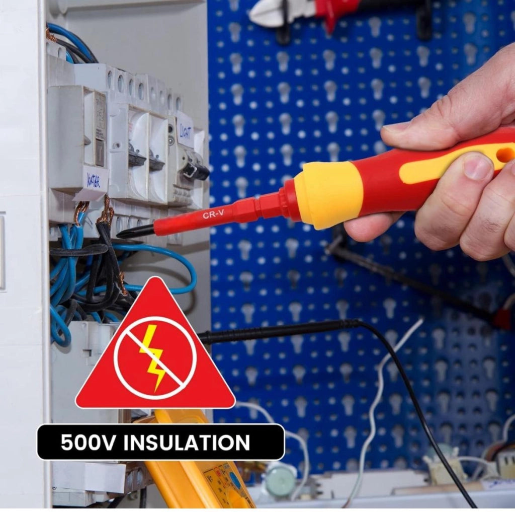 Set 7 Cacciaviti isolati per elettricista  punta magnetica intercambiabile 5232