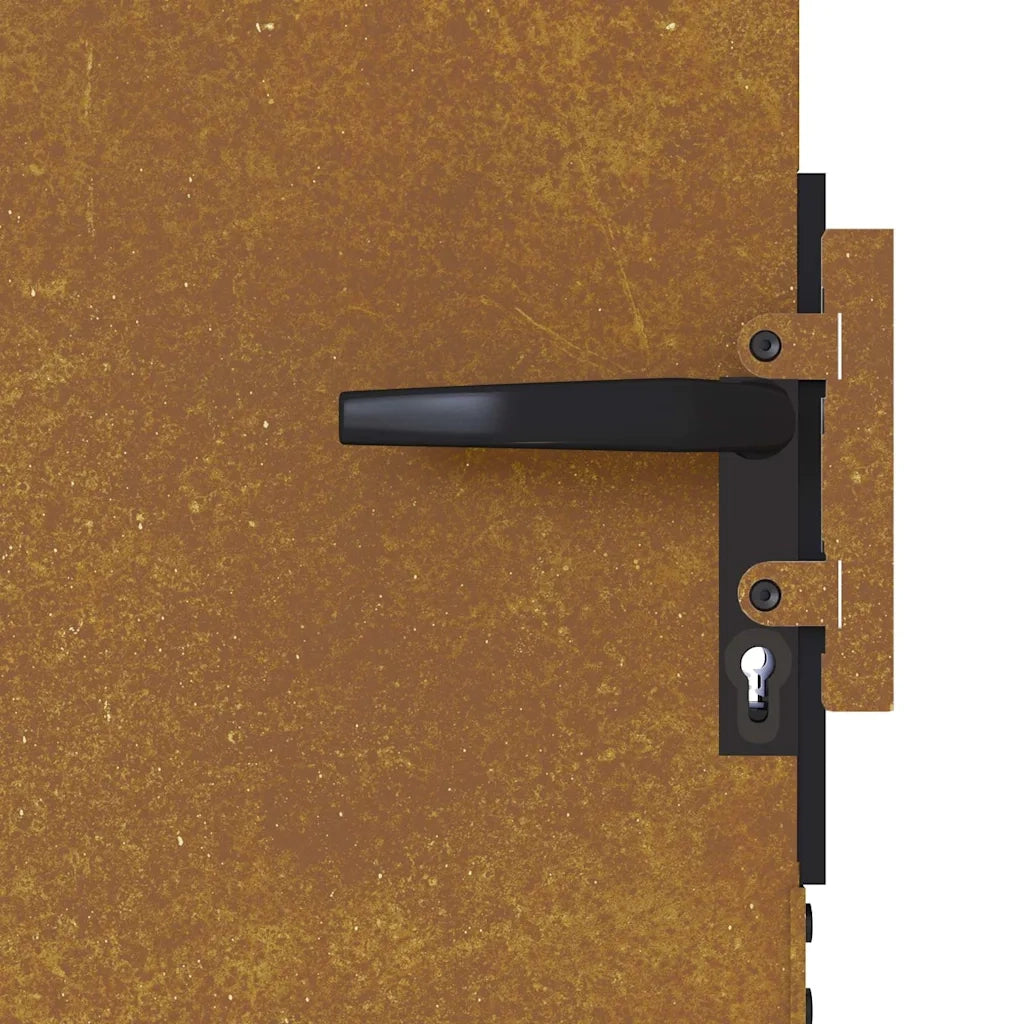 Cancello da giardino 85x200 cm in acciaio Corten 153261