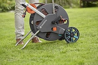 Gardena AquaRoll L Easy Carrello avvolgitubo Manuale Nero, Blu, Arancione