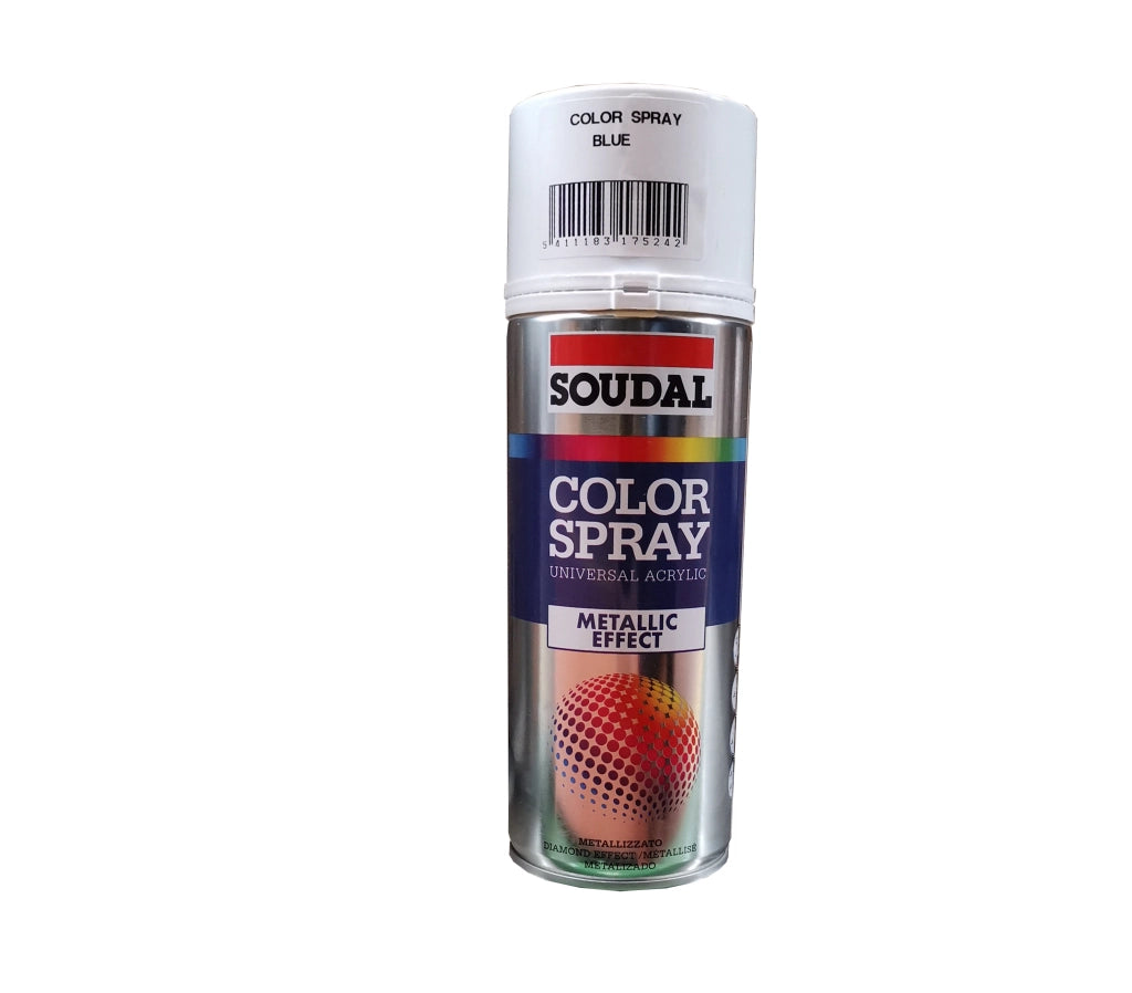 BOMBOLETTA SPRAY METALLIZZATO SOUDAL 400 ml - Nero - 6 pezzi- SOUDAL