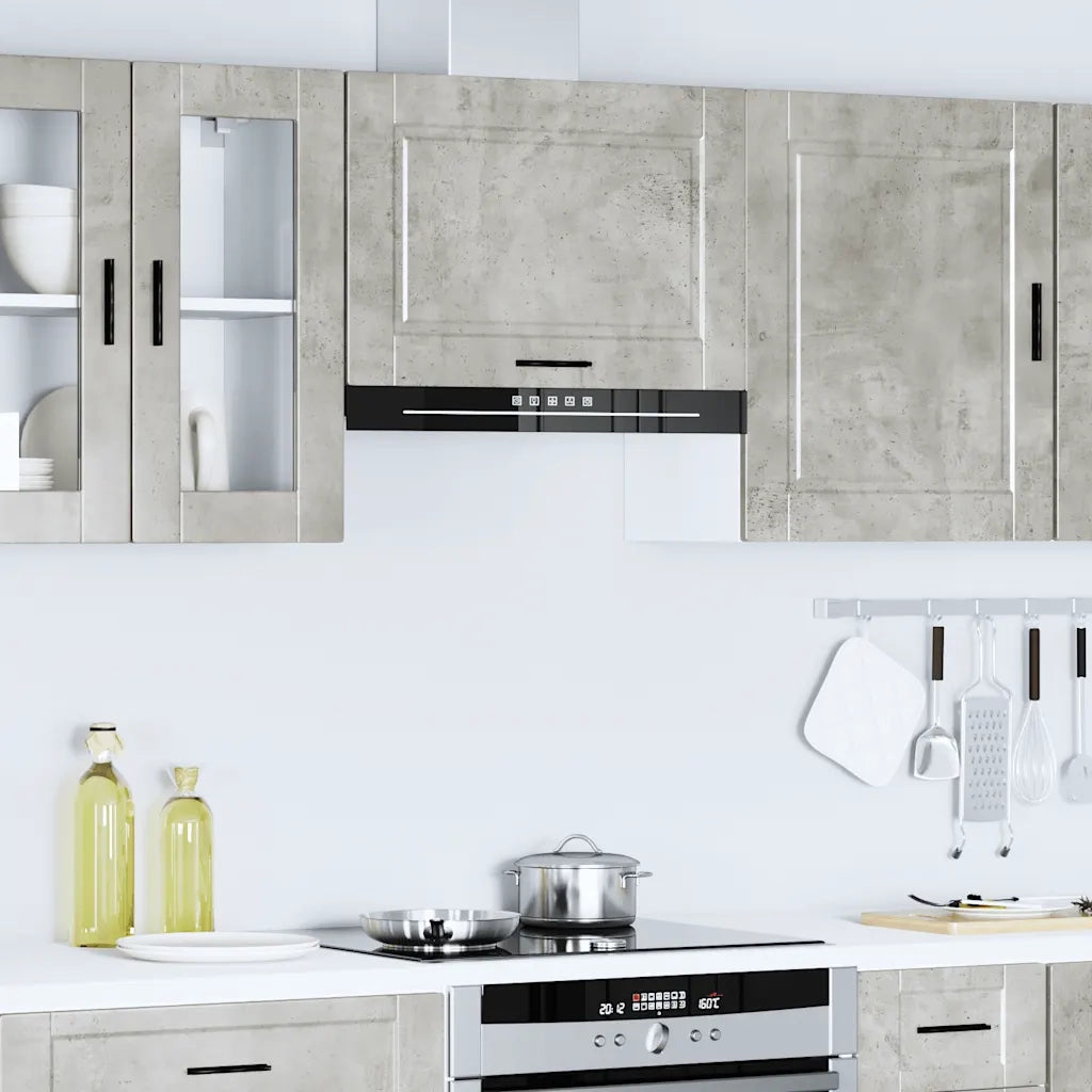 Pensile da Cucina Porto Grigio Cemento in Legno Multistrato