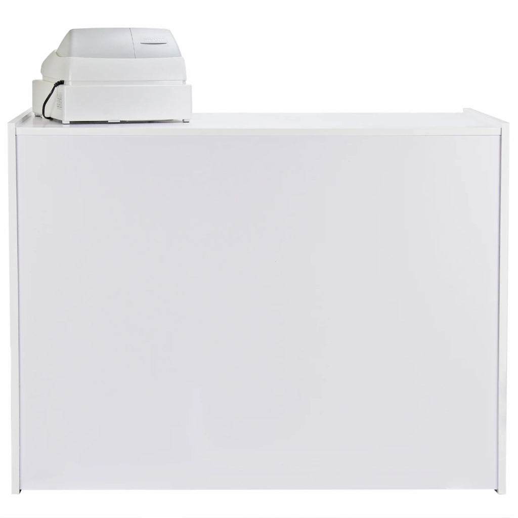 Bancone A1200 Bianco da Negozio e Reception Elegante Solido Robusto con Ripiano