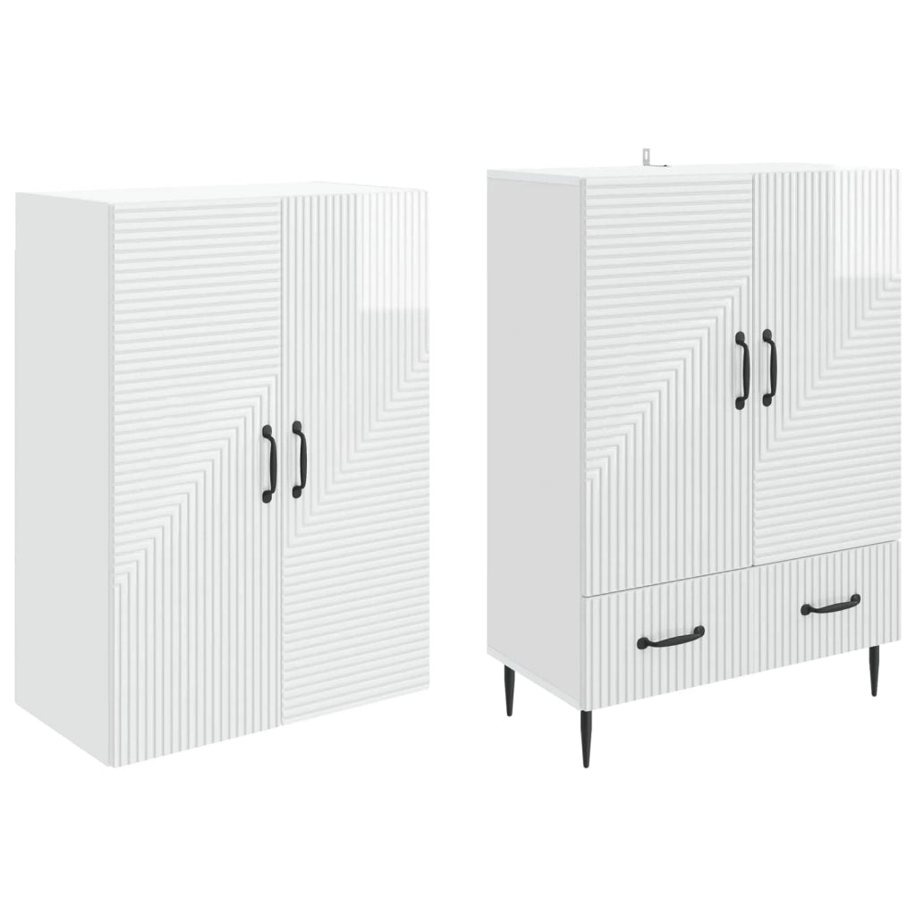 Set di armadi 2 pcs 66 x 34,5 x 95 cm Legno ingegnerizzato