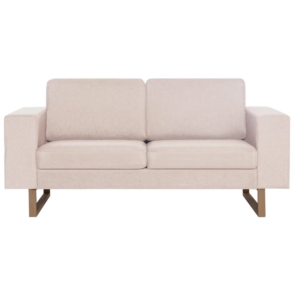 Set Divani 2 pz in Tessuto Crema