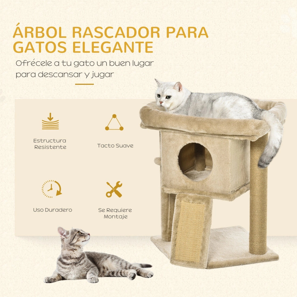 Albero tiragraffi per gatti con rampa e letto ¨C zephmum ¨C 40x40x57 cm