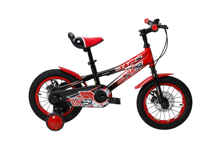 Bicicletta per Bambini 14" Freni a Disco Magik-Bike Racer Rosso