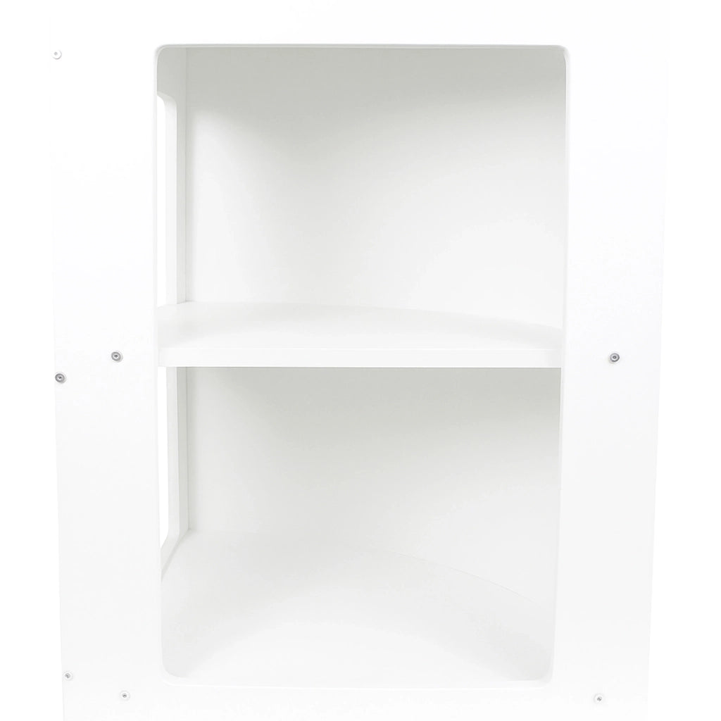 Bancone Angolare CM60 Bianco – MDF con 2 Ripiani Interni