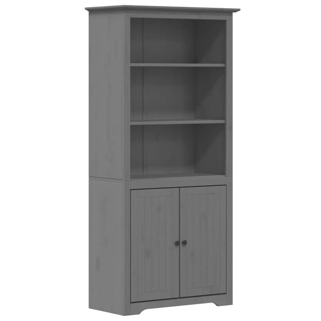 Libreria BODO 80x40x172 cm in Legno Massello di Pino Grigiocod mxl 126212