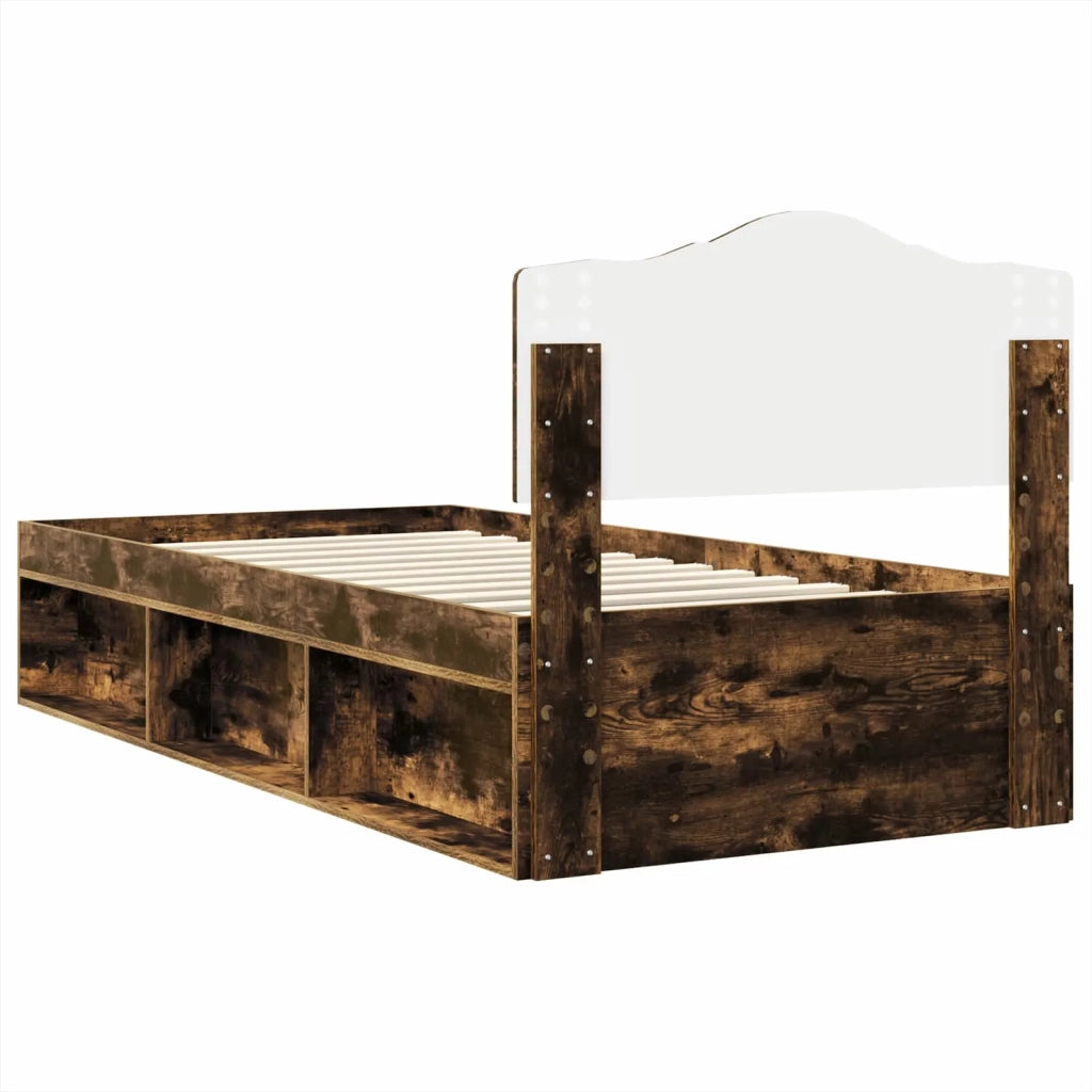 Struttura del letto-Giroletto Rovere fum¨¦ 90 x 200 cm Pino massello 288482
