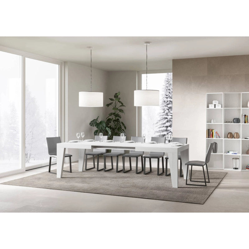 Tavolo allungabile 200/304x90 cm Naxy - Bianco Frassino
