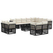 Set Divano da Giardino 13 pcs Nero polyrattan 3434431