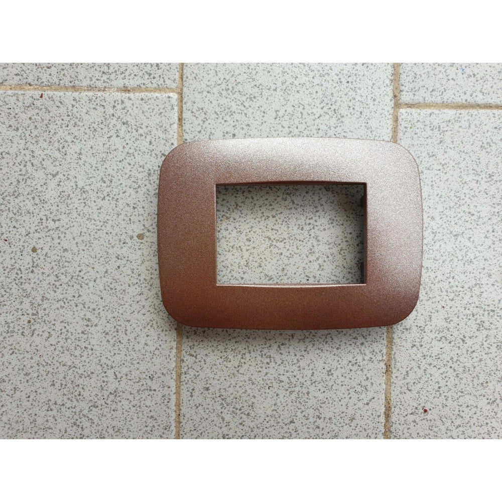 Trade Shop - Placca Placchetta Placchette Compatibili Per Serie Axolute Bticino Colorate Fori - Rame -4 Fori     -