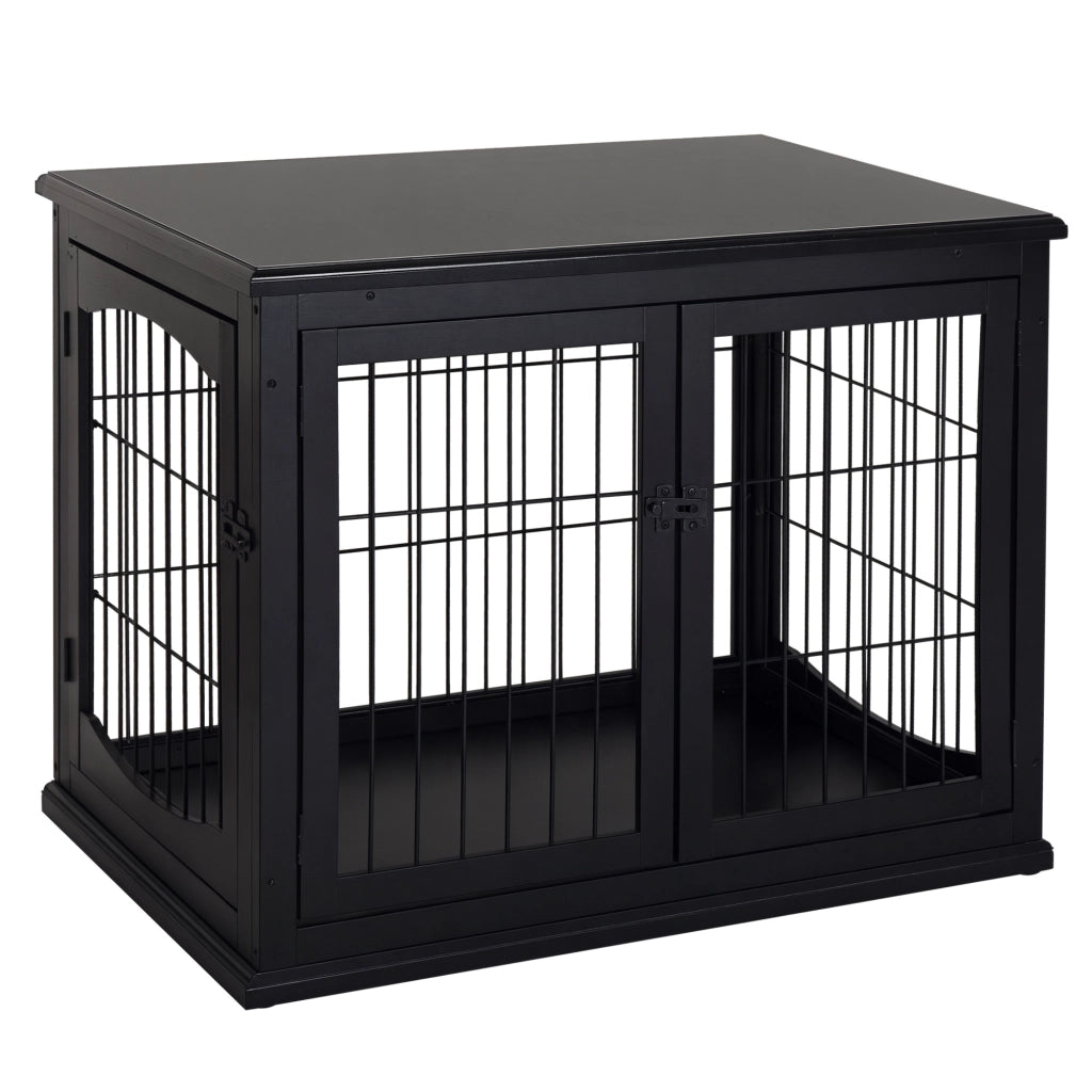 Casetta per Cani ¨C zephmum ¨C Nero, MDF, Legno, 58.5x81x66 cm