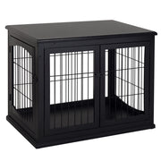 Casetta per Cani ¨C zephmum ¨C Nero, MDF, Legno, 58.5x81x66 cm