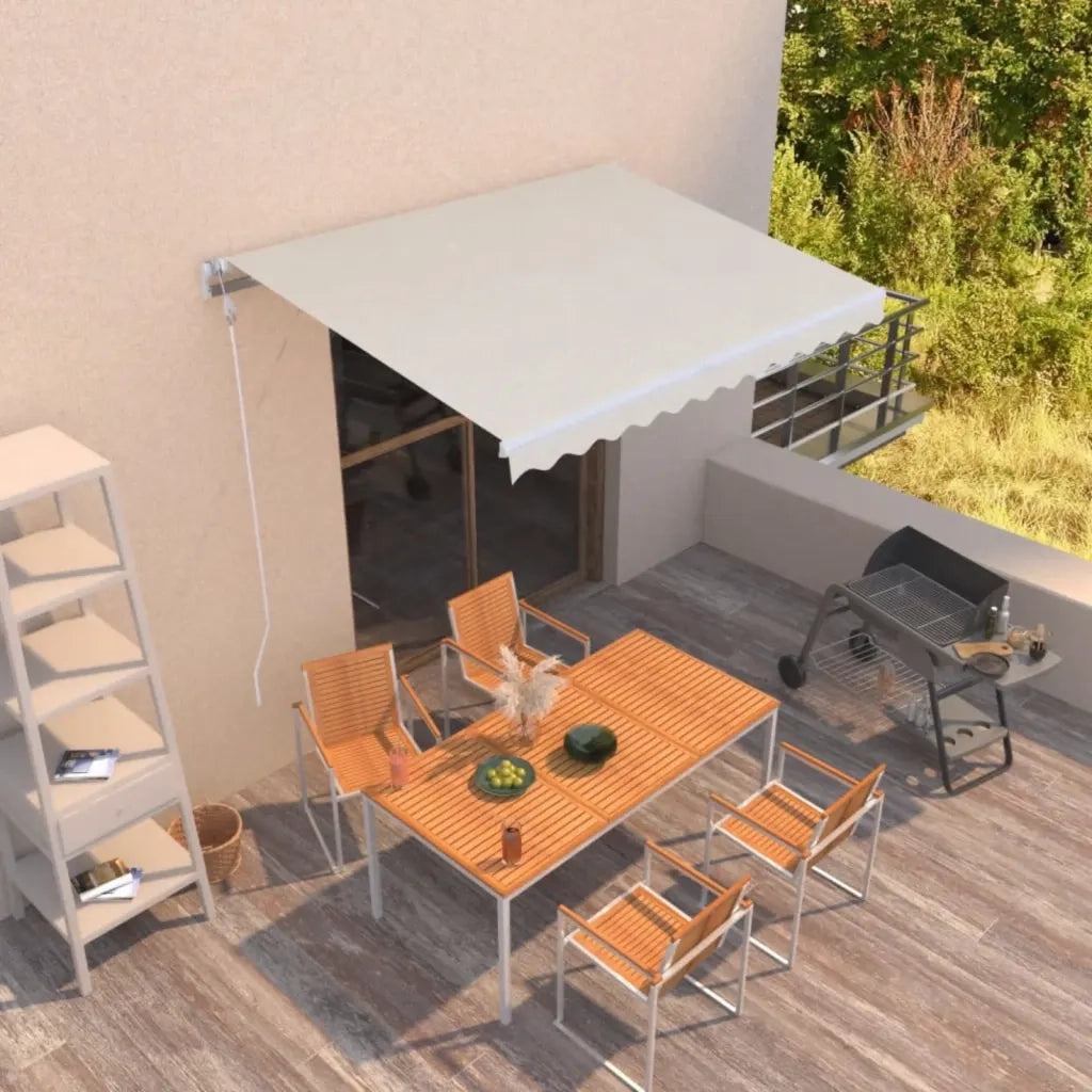 Tenda da Sole Retrattile Manuale 350x250 cm Crema 3068877