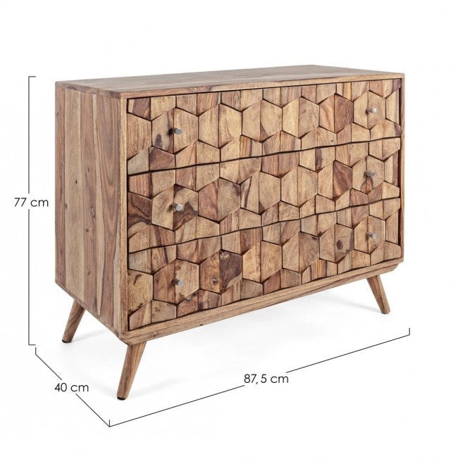 Cassettiera 3 Cassetti 87,5x40x77h cm Kant