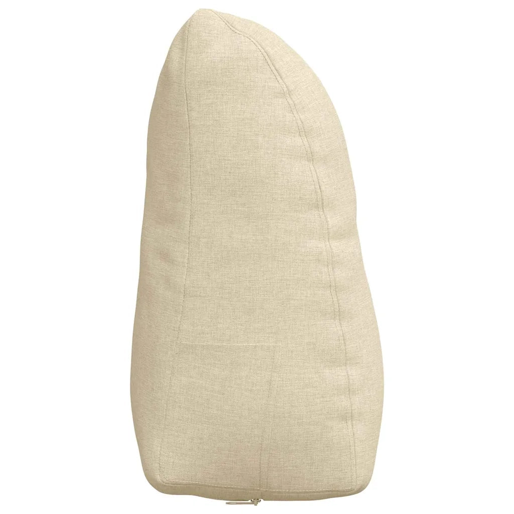 Cuscino per Schiena Crema 45 x 24 x 50 cm Tessuto 42014361
