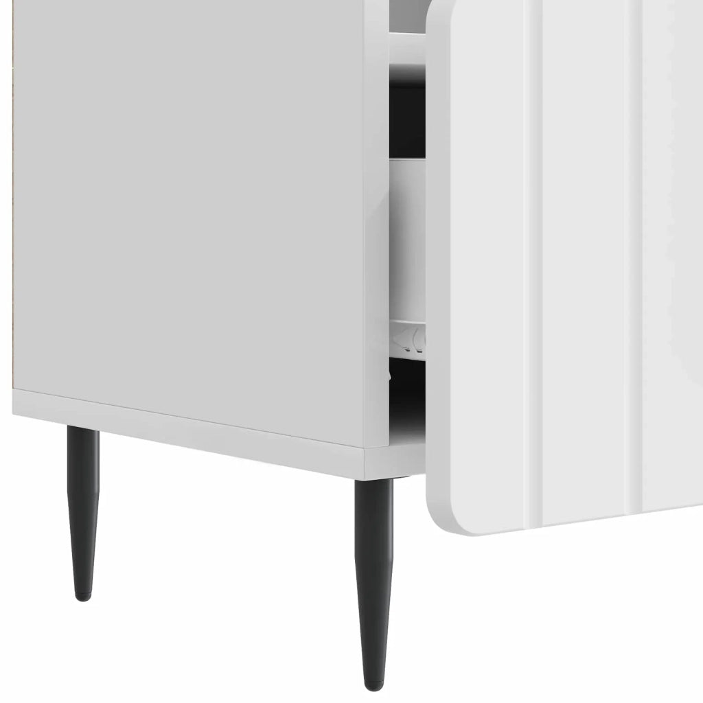 Mobile TV Bianco Lucido 102 x 34,5 x 50 cm Legno ingegnerizzato 894449