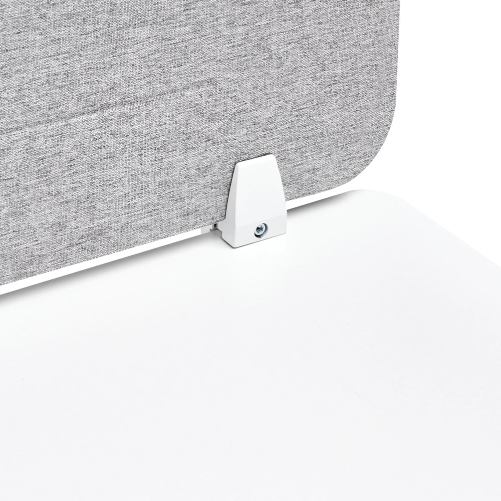 Pannello divisorio Grigio Chiaro Copertura in tessuto 120 x 40 cm Schermo acustico Morsetti di montaggio modulari Casa Ufficio