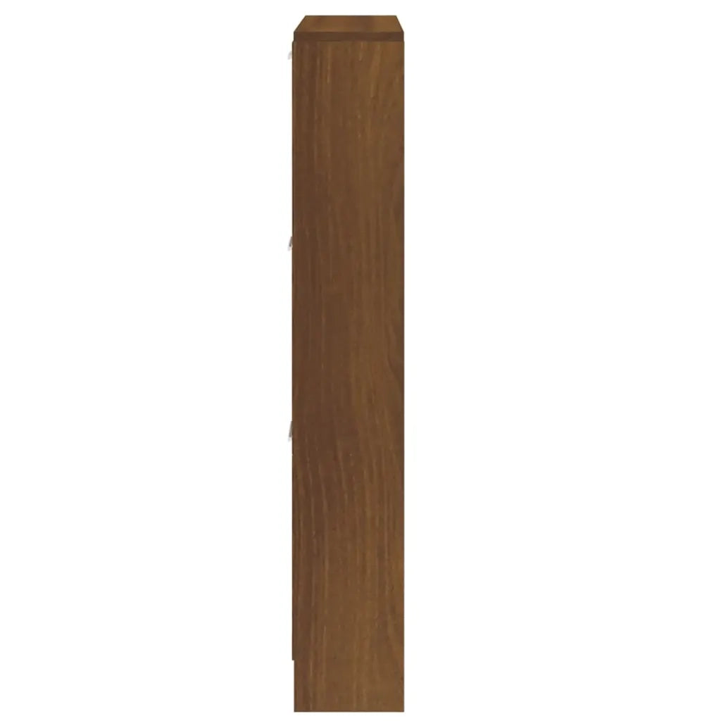 Scarpiera-Scaffale per scarpe Rovere Marrone 59x17x108 cm in Legno Multistrato
