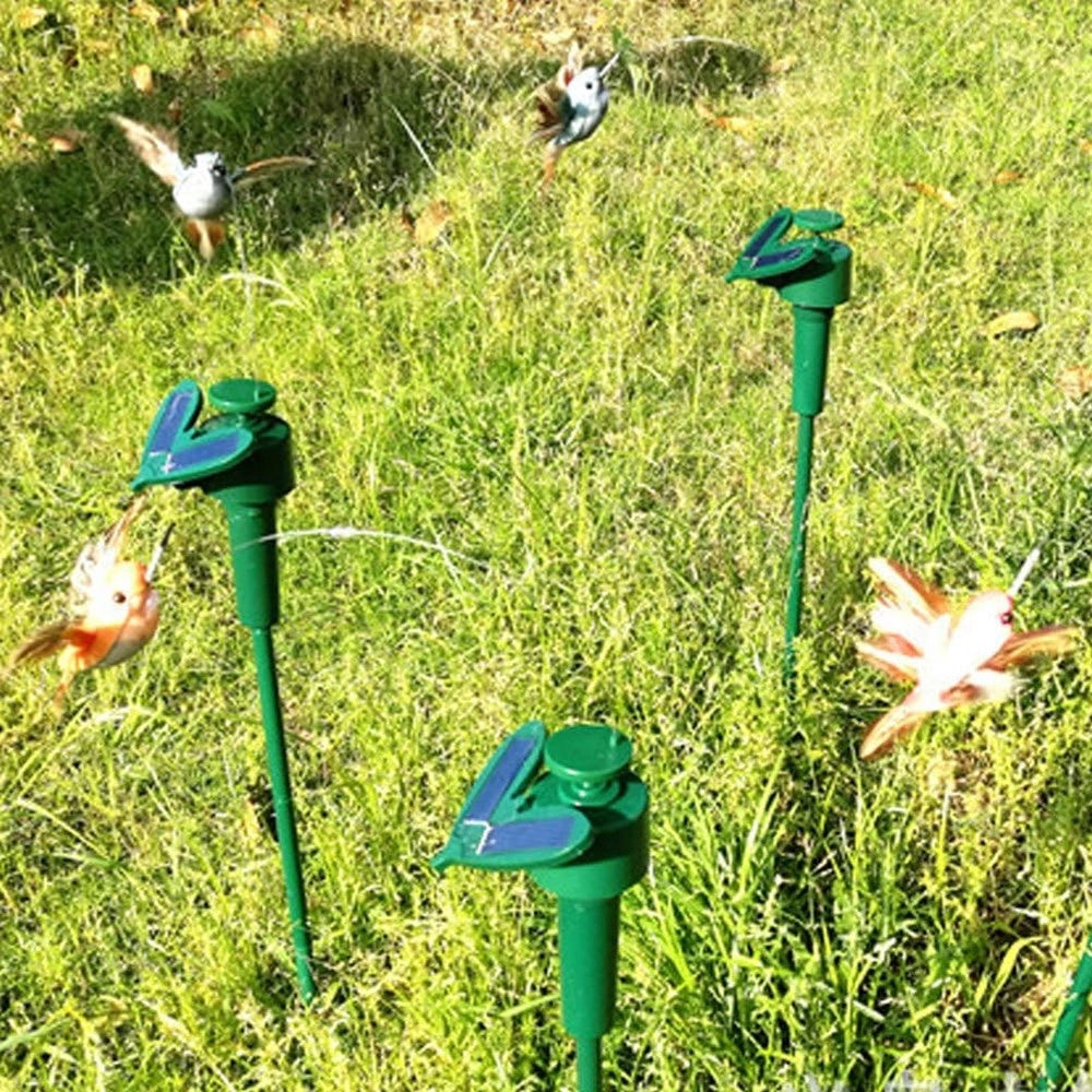Trade Shop - Colibrì Volante A Energia Solare A Batteria Uccelli Svolazzanti Per Decorazione Esterna -