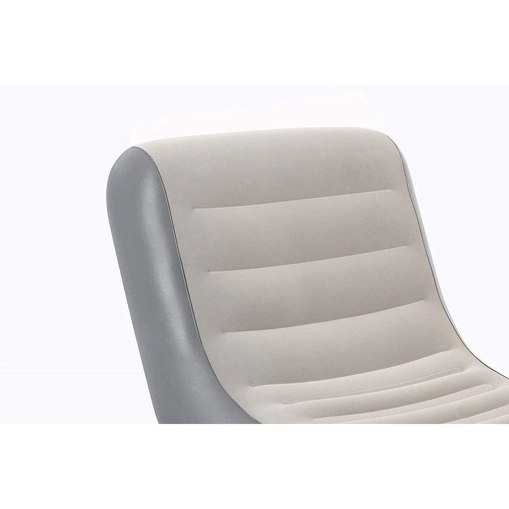 Trade Shop - Poltrona Gonfiabile Chaise Sport Lounger 165x84x79 Cm Superficie Floccata 75064 -