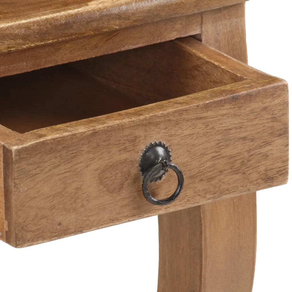 Comodino 28x28x46 cm in Legno Massello di Mango