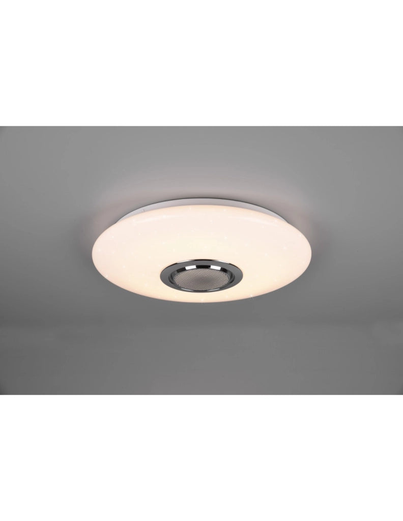 Plafoniera Moderna Led RGBW Bluetooth Musica Bianco Trio Lighting