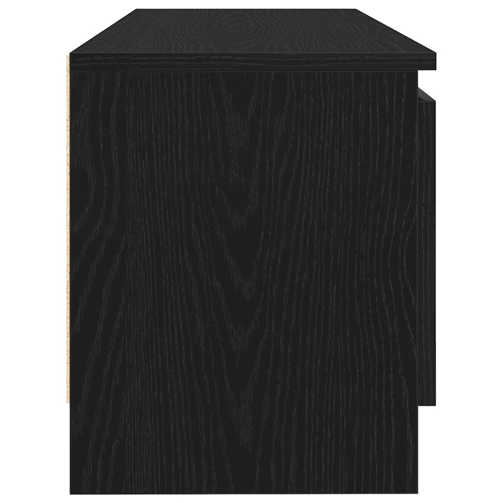 Mobile Porta TV Rovere Nero 102x30x36 cm in Legno Multistrato 862433