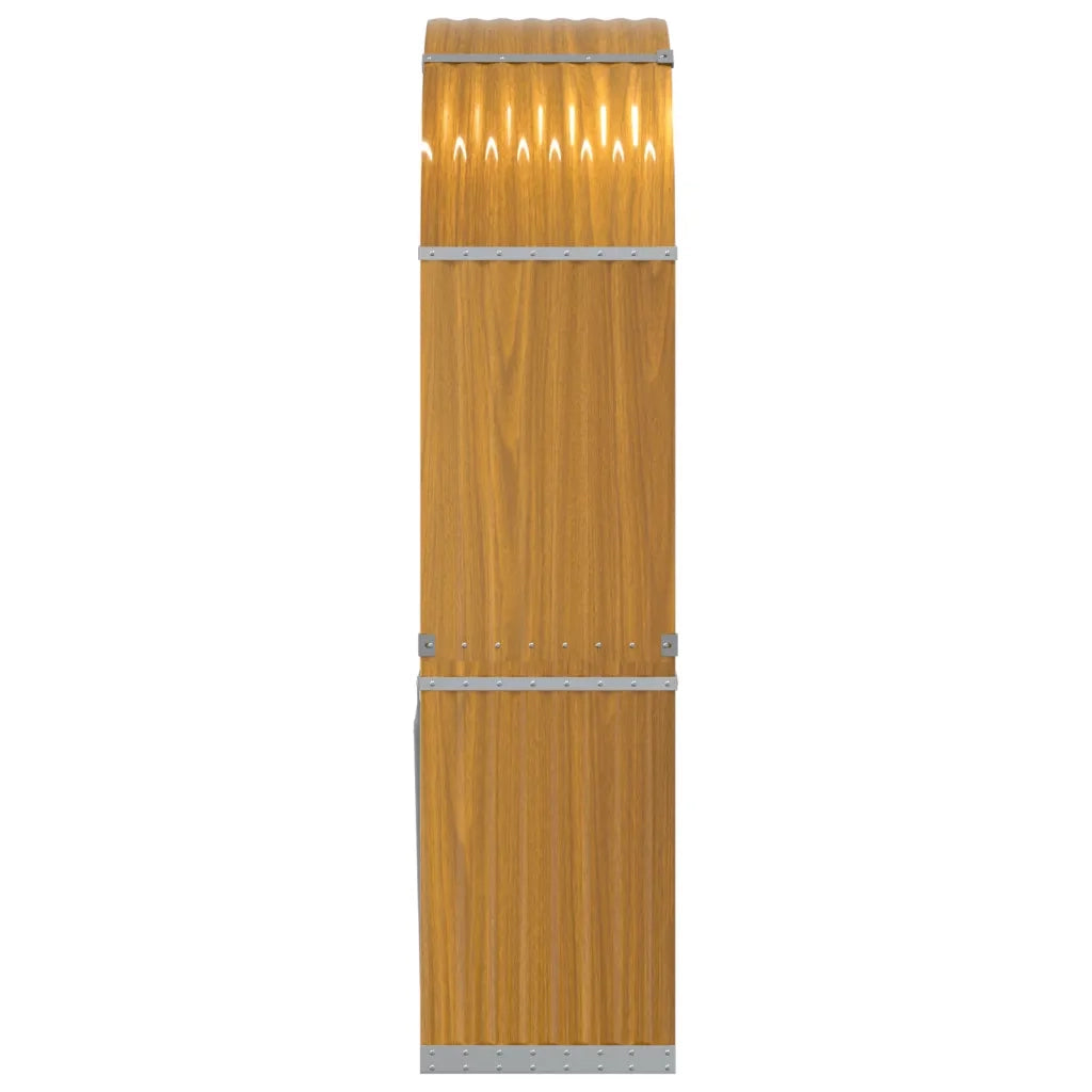 Portaceppi Effetto Legno 80x45x190 cm in Acciaio Zincato 364580