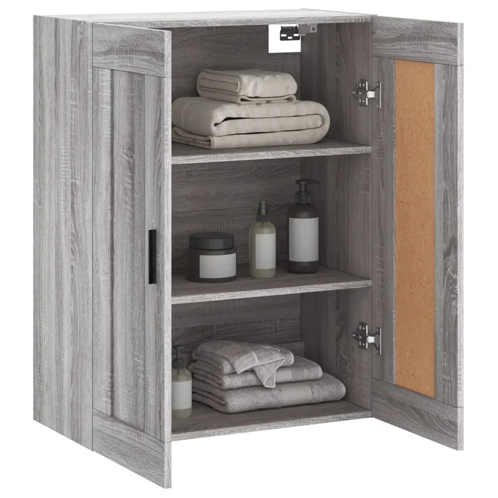 Armadietto a Muro | Mobile a Parete Grigio Sonoma 69,5x34x90 cm Legno Multistrato