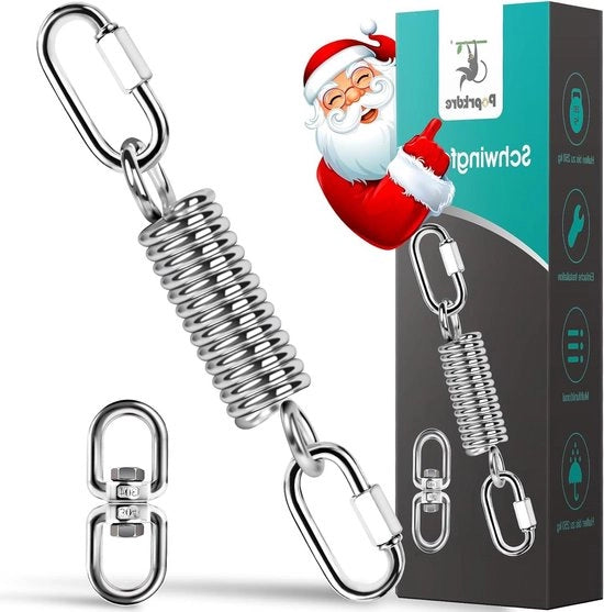 Veicolo oscillante con ganci a carabina - set di sostegno in acciaio per lettino, sacco di boxe, letto a sospensione e yoga - capacità di carico fino a 250 kg (1 pezzo)
