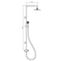 Colonna Doccia a Ponte Soffione Ø25cm Doccetta Acciaio Cromato