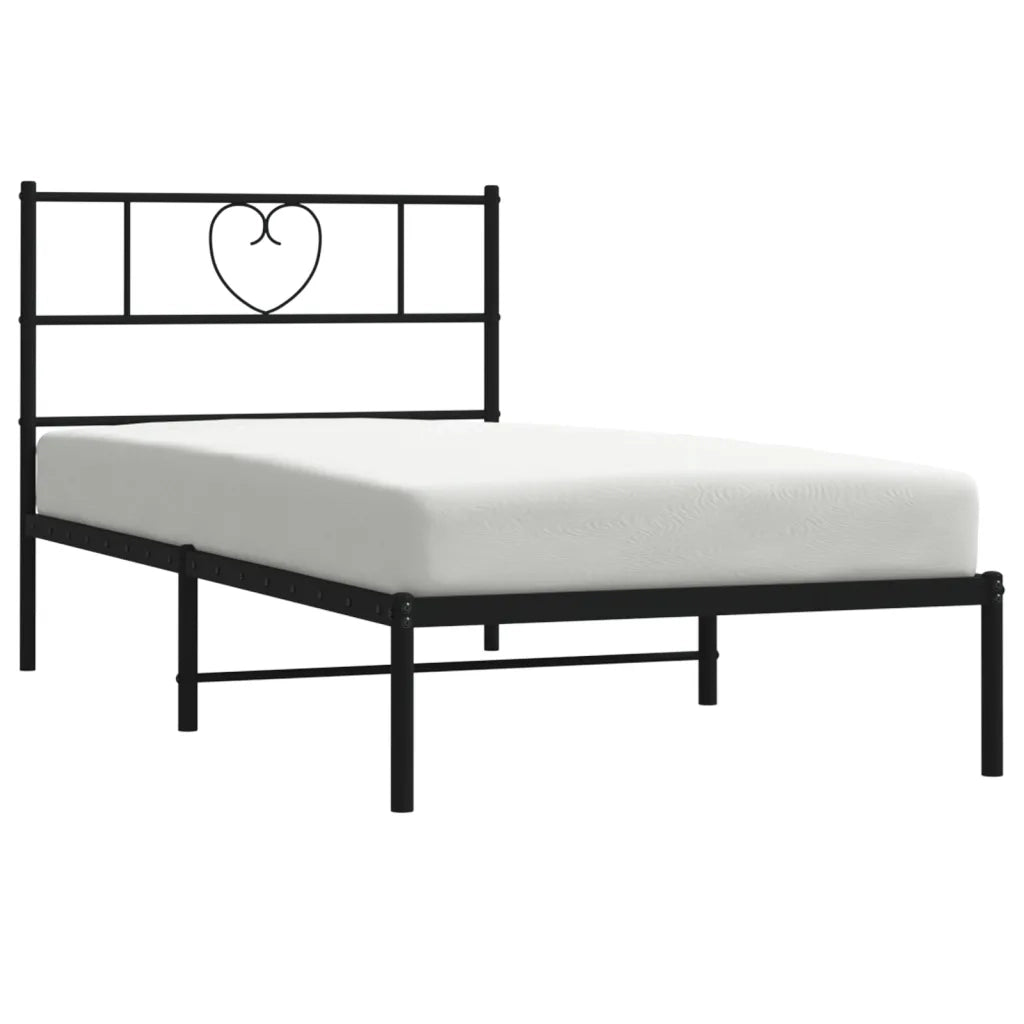 Giroletto con Testiera in Metallo Nero 75x190 cmcod mxl 126688