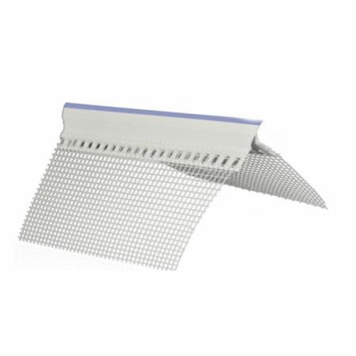 Paraspigolo in plastica con gocciolatoio e rete l.2,5 1ml