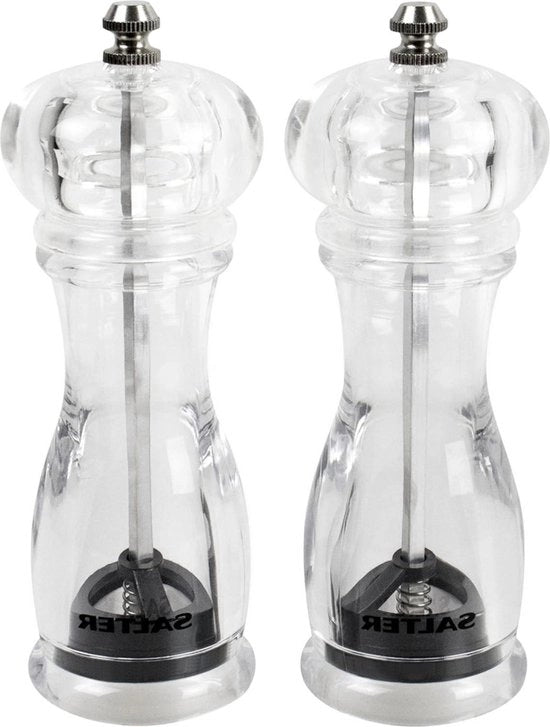 Set di macinacaffè e macinapepe moderni con diamante duro in ceramica - meccanismo di rotazione e affilatura - molini regolabili - per macinatura fine o grossolana