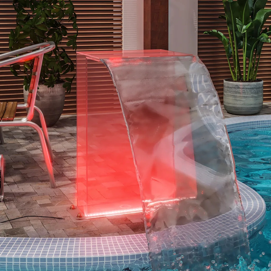 Fontana da Piscina con LED RGB in Acrilico 51 cm CFW5325190