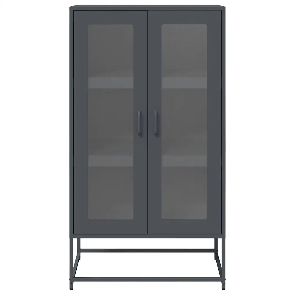 vidaXL Credenza Antracite 68x39x123 cm Acciaio