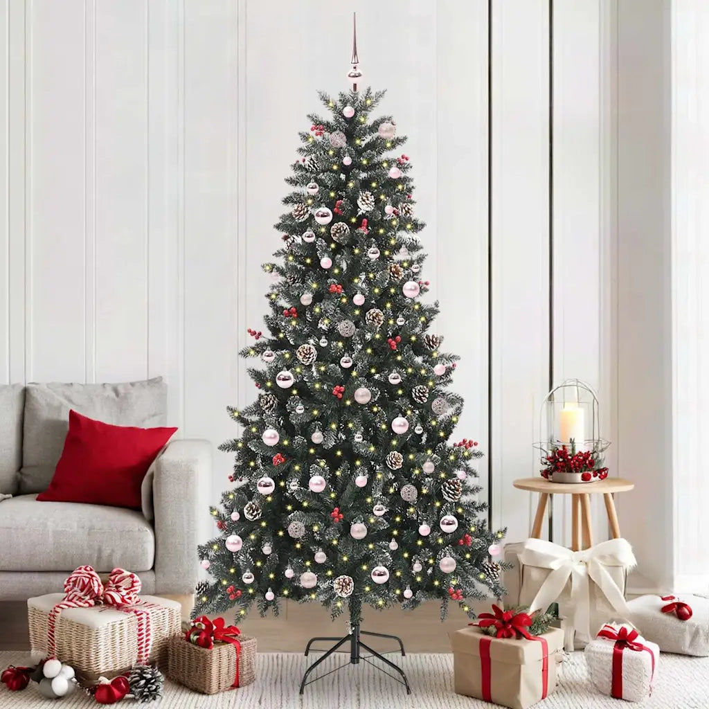 Albero di Natale artificiale con 300 LED Verde 210 cm 3395894