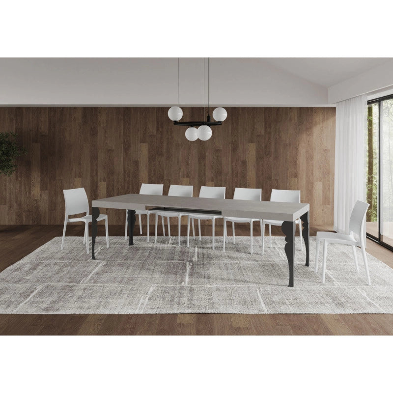 Tavolo allungabile 160/244x80 cm Paxon telaio Antracite - Cashmere