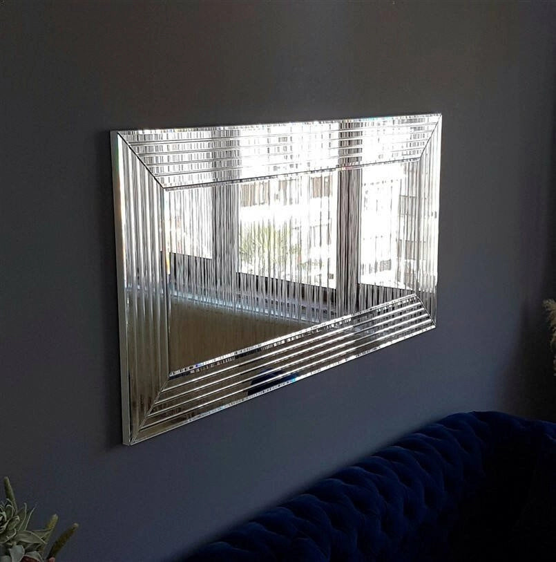 Cavezzo, Specchio Forma Rettangolare, 2.2x65h cm Argento
