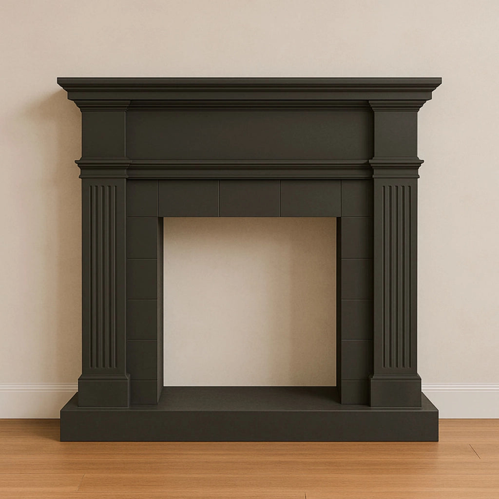 Mpc Cornice Camino Caldera Grigio Grigio Profondo Cornice Caminetti Caldera Grigio Profondo Mdf Per Inserto Elettrico Caminettovulcano o Bruciatore Esistente Design Classico Senza Tempo