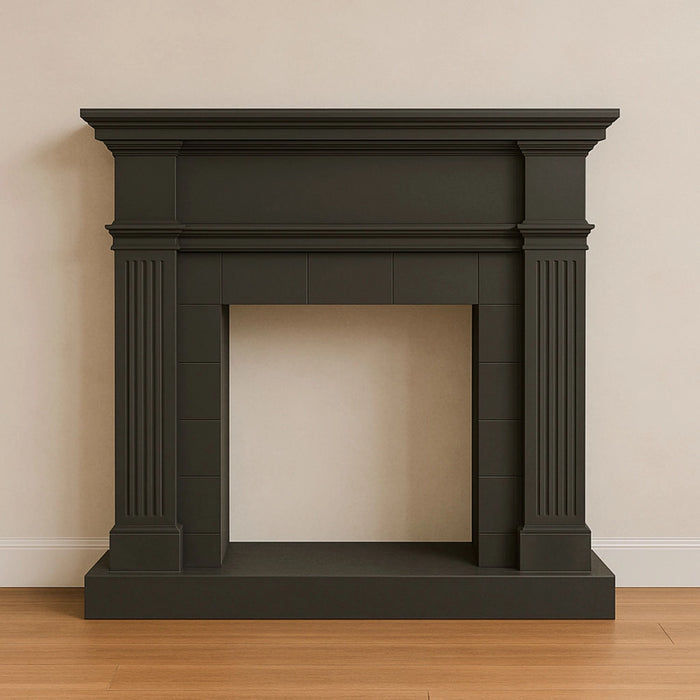 Mpc Cornice Camino Caldera Grigio Grigio Profondo Cornice Caminetti Caldera Grigio Profondo Mdf Per Inserto Elettrico Caminettovulcano o Bruciatore Esistente Design Classico Senza Tempo